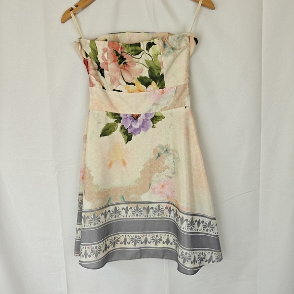 Farm Rio Mini Strapless Floral Lace Mini Dress Size Small Women's XS - Picture 8 of 11